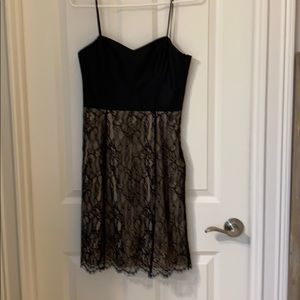 Ann Taylor formal dress, black and lace, 2p
